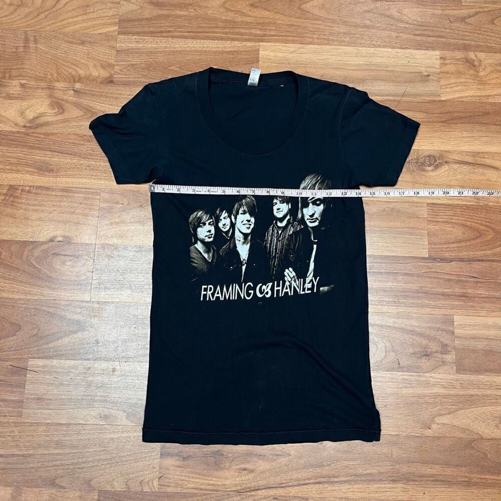 American Apparel Womens Black Framing Hanley Short Sleeve T-Shirt Size Small - Picture 4 of 9